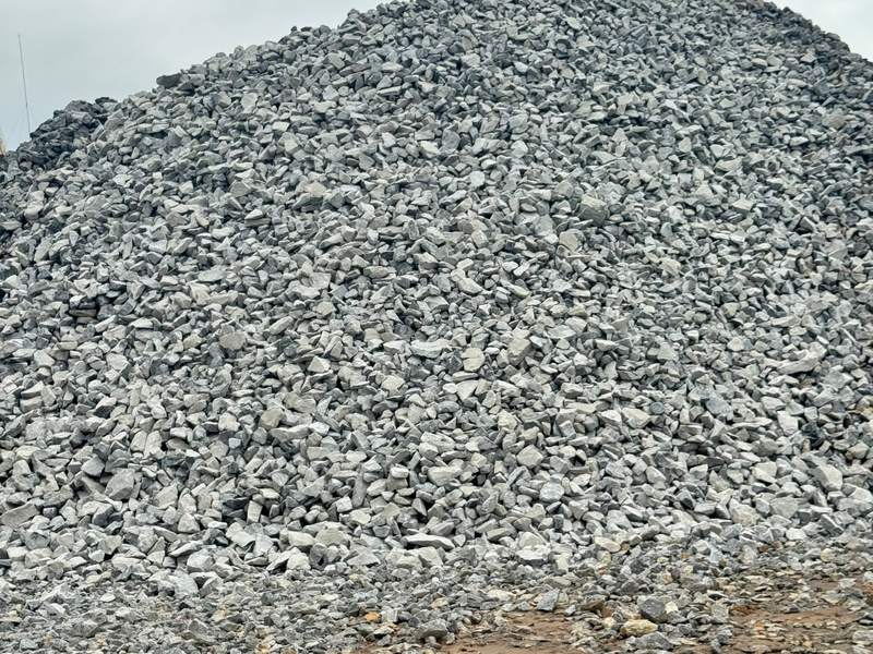 Pile of coarse granite stones