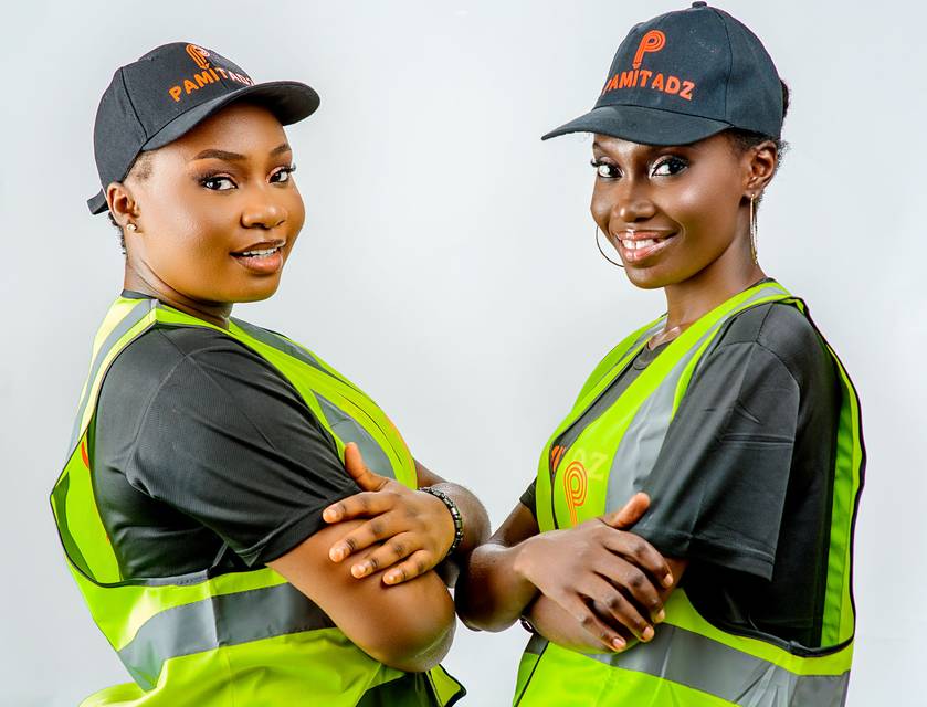 Two Pamitadz team members in safety vests